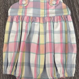 The Beaufort Bonnet Company Pink and Blue Plaid Diaper Cover